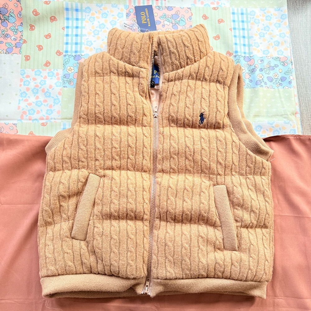 Ralph Lauren Cable-Knit Wool Cashmere Vest